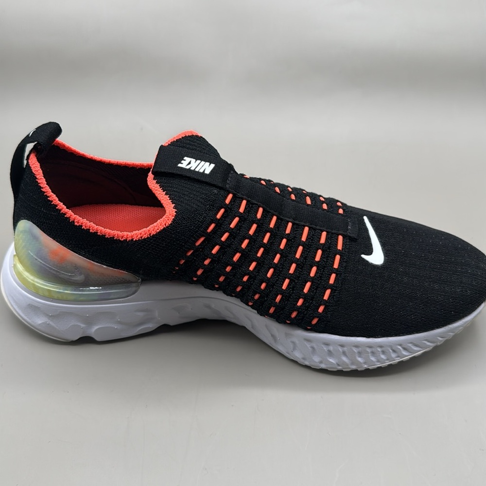 NWT! Nike React Phantom Run Flyknit 2 Sneakers Women’s 5 Neon Orange, Black - Picture 9 of 12